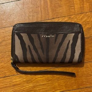 Coach Animal Print Wristlet